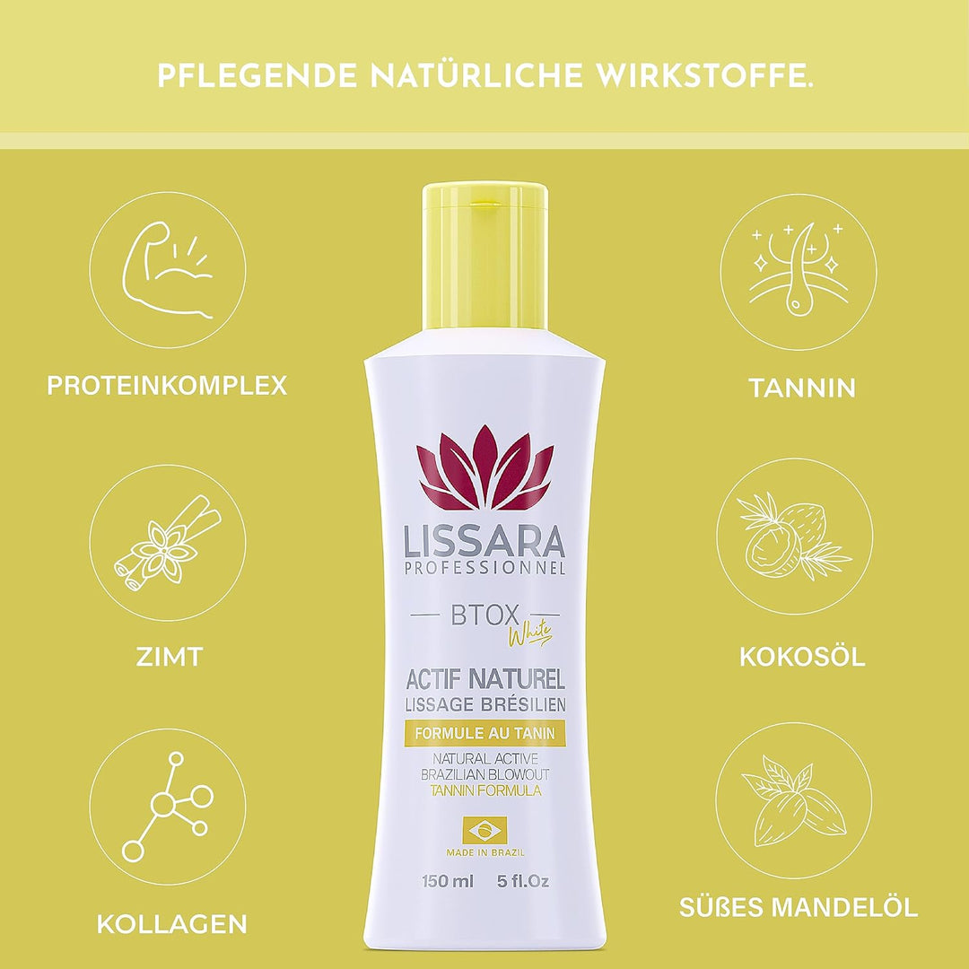 Glättendes Tanin Lissara - Taninoplastik - Btox White NATURAL ACTIVE - Formolfrei - Tiefenverjüngend