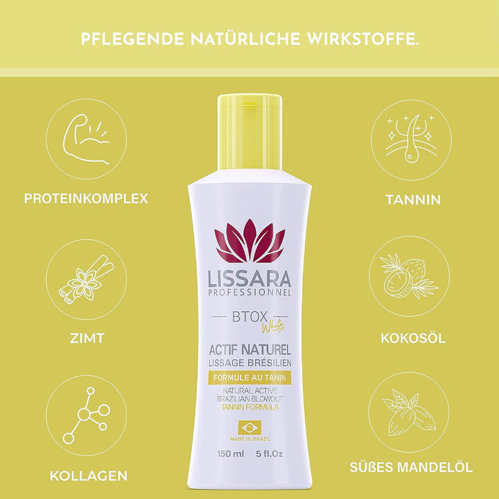 Glättendes Tanin Lissara - Taninoplastik - Btox White NATURAL ACTIVE - Formolfrei - Tiefenverjüngend
