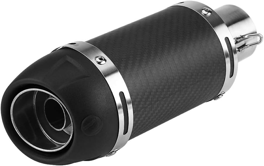 Auspuffrohr universal Endschalldämpfer Auspuff aus Edelstahl mit DB Killer für Motorrad MTB Scooter（