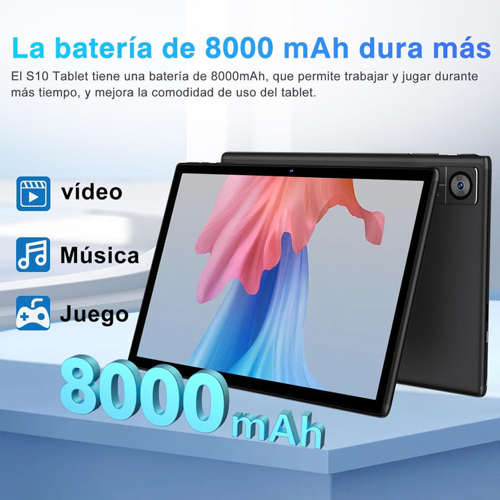 Neueste 2024 Tablet 10 Zoll Android 14 mit 22GB RAM+128GB ROM 1TB TF, WiFi 6, Bluetooth 5.0, 6000mAh