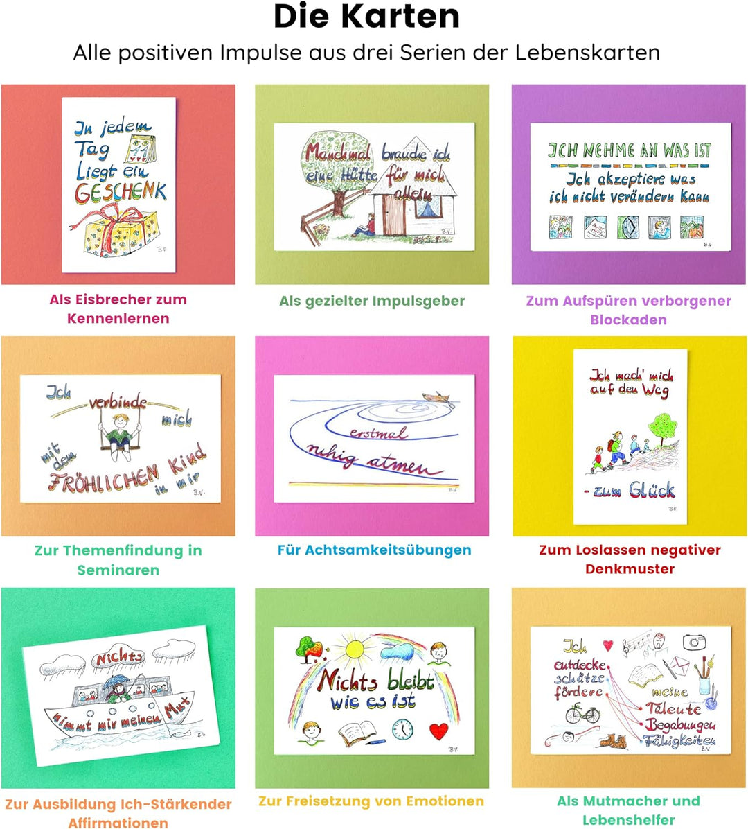 Lebenskarten 1 Therapiebox - "Das Original" – 88 Karten für Coaching, Beratung und