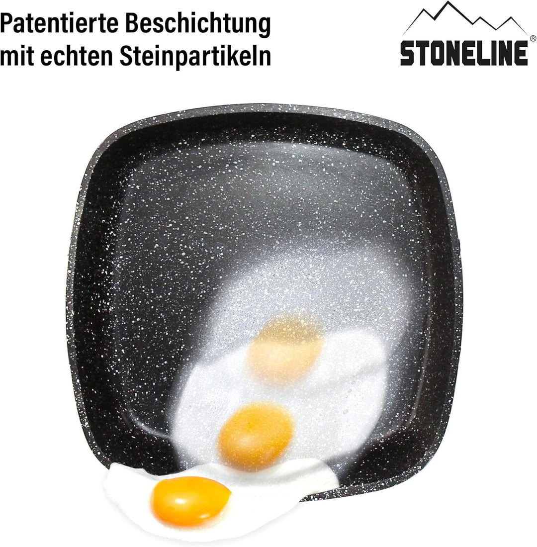 STONELINE® Grillpfanne 16 x 16 cm, mit 2 Ausgüssen 16 cm Classic, 16 cm Classic