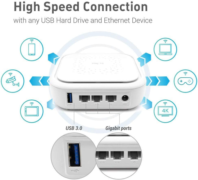 GL.iNet GL-B1300 (Convexa-B) Smart Mesh WLAN Router/Extender Dual-Band AC Gigabit Router (1300Bit/s