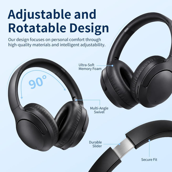 Kopfhörer Kabellos Bluetooth Over Ear, Active Noise Cancelling Kopfhörer, Bluetooth 5.4, Hi-Res Soun