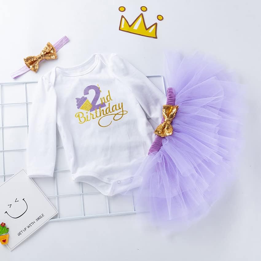 UUAISSO Baby Mädchen Mein 1. Geburtstag Outfits Kurzarm Cake Smash Rock Pailletten Tutu Prinzessin K