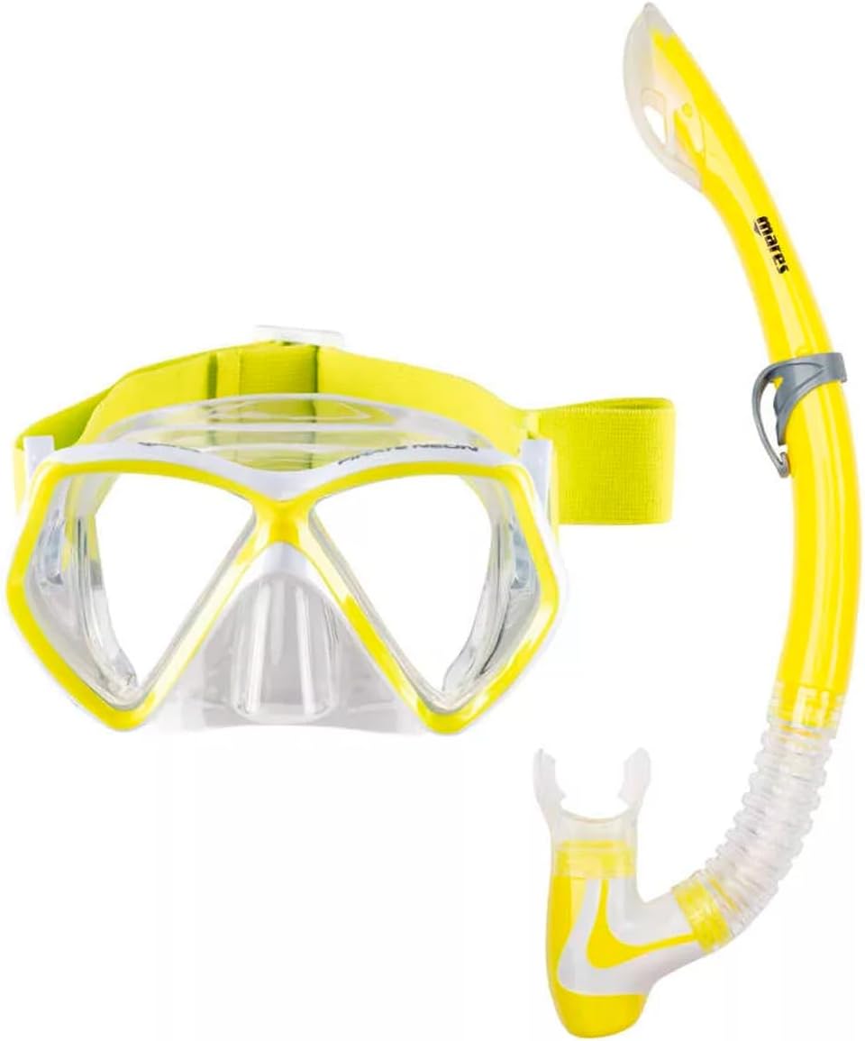 Mares Pirate-Neon Kinder Schnorchelset Tauchbrille und Schnorchel Gelb, Gelb