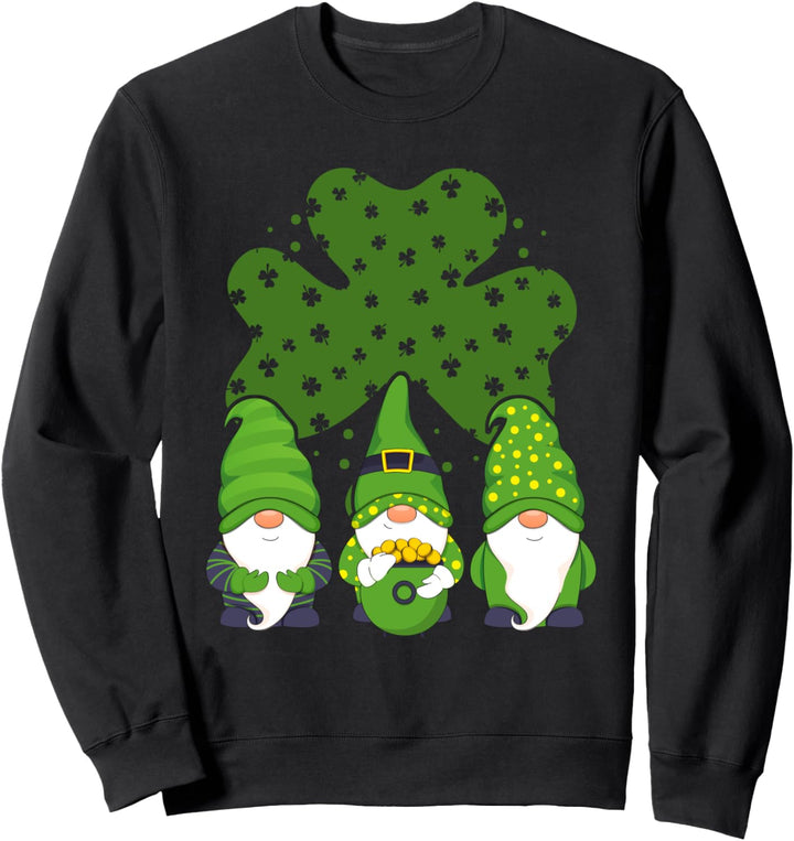 Gnomes Graphic St. Patrick's Day Green Irland Leprechaun Sweatshirt