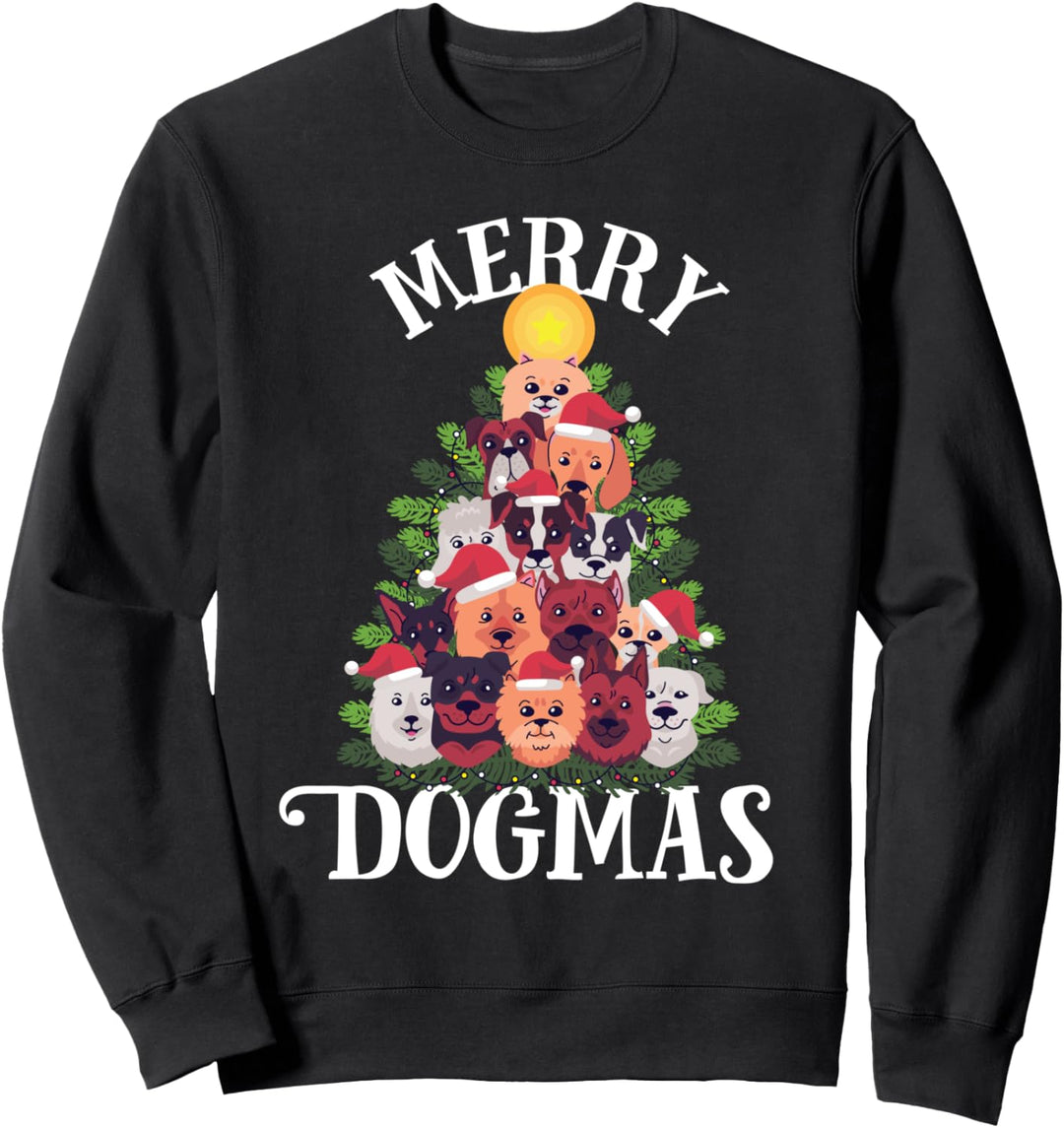 Dog Christmas Tree Merry Dogmas Sweatshirt