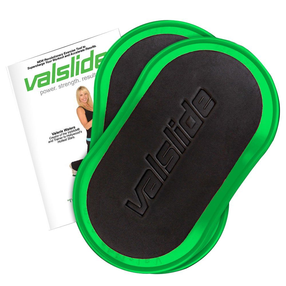 Valslide - Gleitscheiben perfekt für Bauchmuskeltraining Slide Pads für jeden Untergrund grün, grün