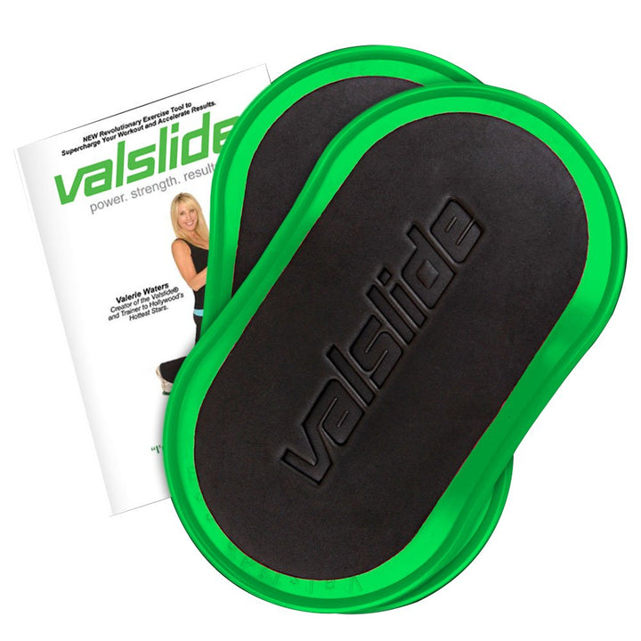 Valslide - Gleitscheiben perfekt für Bauchmuskeltraining Slide Pads für jeden Untergrund grün, grün