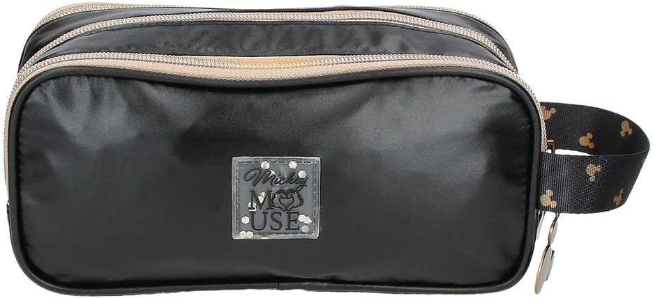 Disney Mickey Outline Federmäppchen, dreifach, Schwarz 22 x 10 x 9 cm Polyester, Schwarz, Dreifach-E