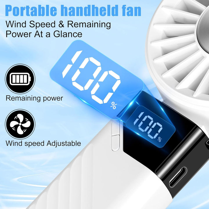 Feebee Handventilator,USB Ventilator Leise Klein Mini Ventilator Tragbarer Tischventilatoren Akku mi