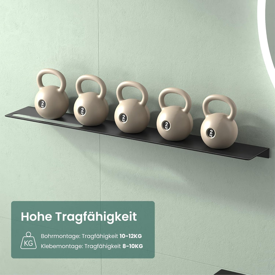 Mai & Mai Duschablage zum Bohren oder Kleben Duschregal Badablage aus Aluminium 40cm Badezimmerablag