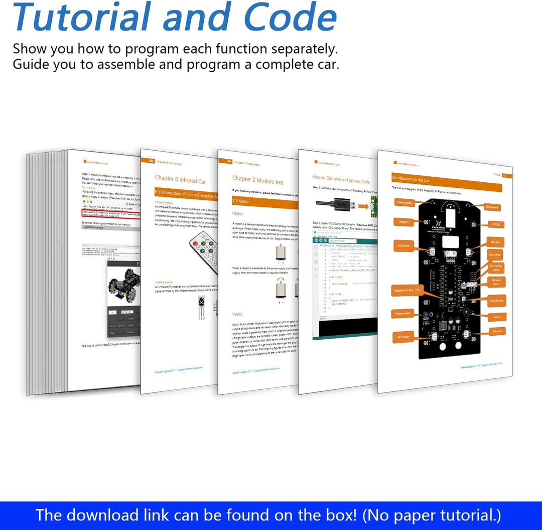 Freenove Mecanum Wheel Car Kit for Raspberry Pi Pico (Included) (Compatible with Arduino IDE), Dot M