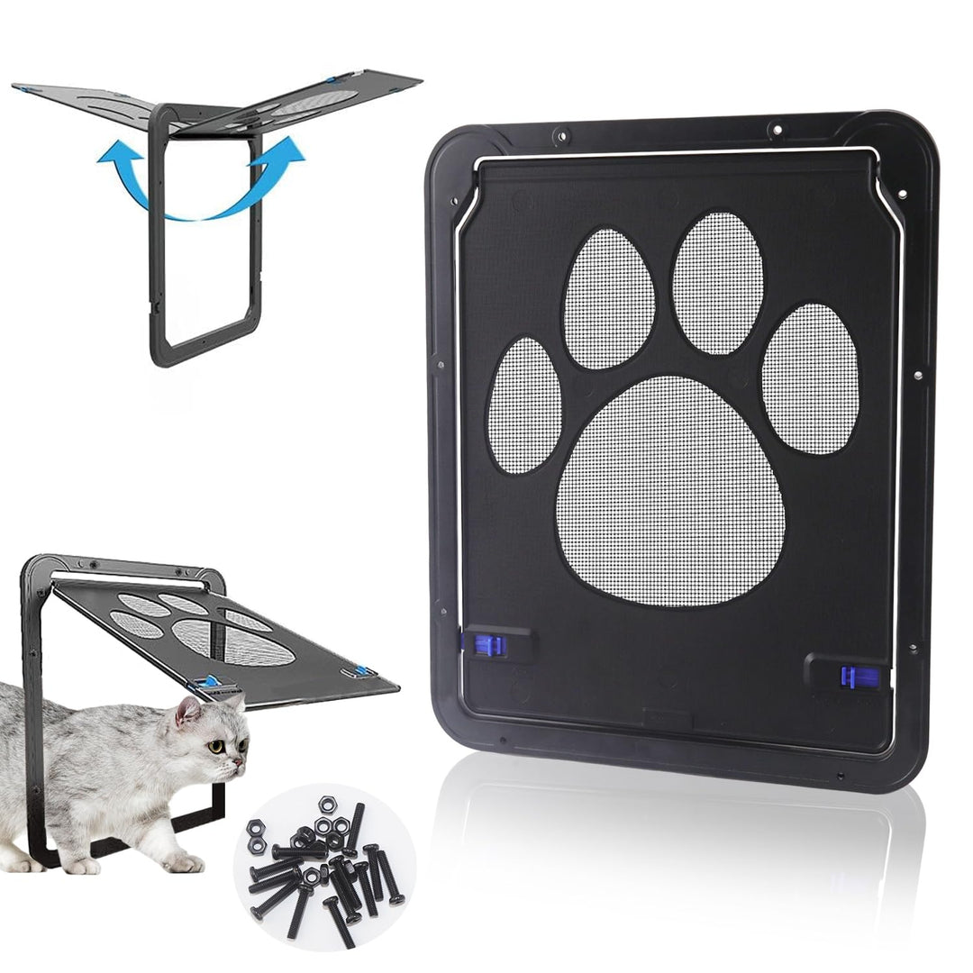 Katzenklappe Innentür Aussentür Hundeklappe für Fliegengitter Hundeklappen für Türen Fenster mit Mag