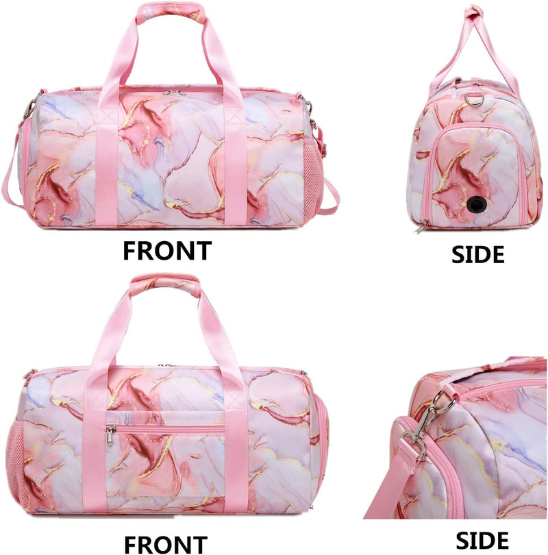 Reisetasche Mädchen Kinder Sporttasche Trainingstasch Schwimmtasche Kinder Weekend Bag Tanztasche Gy
