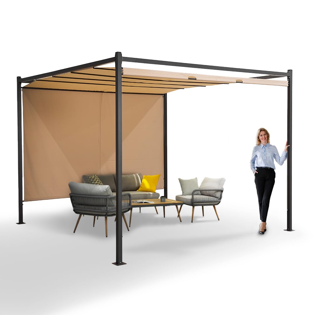 Grindi - Garten Pergola Pavillon Terrassendach - Naxos 3x3m - wasserdichtes & stabiles Sonnenschutz