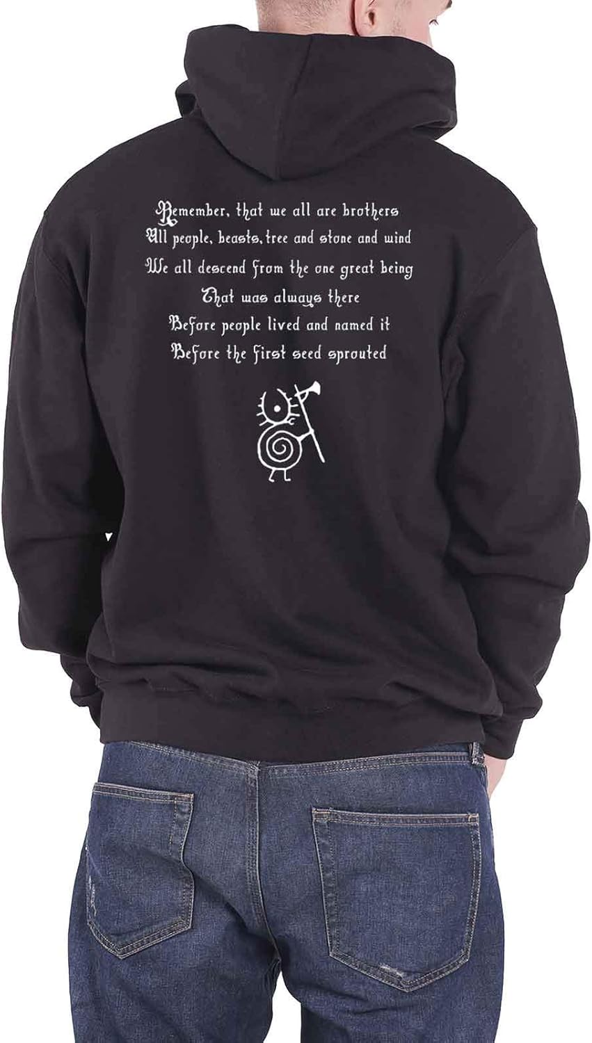 Heilung Kapuzenpullover Remember Band Logo Nue offiziell Herren Schwarz Zipped L Schwarz, L Schwarz