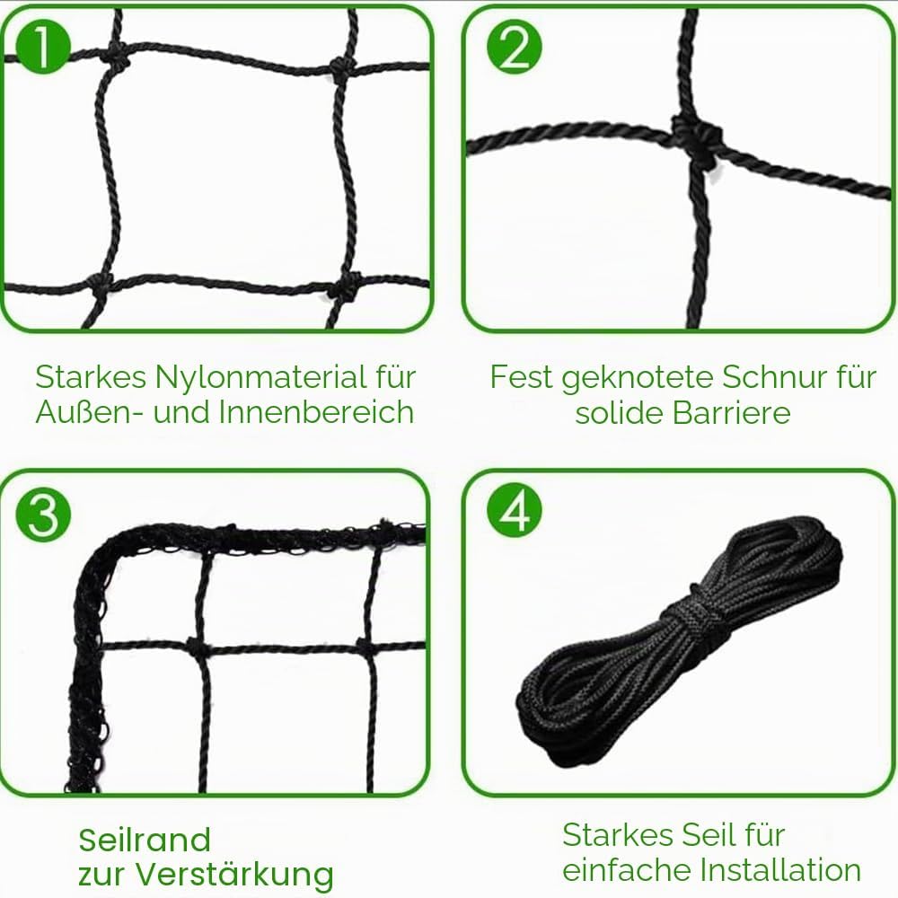 Ballfangnetz,Fangnetz Fussball,Schutznetz,Treppenzaun,Ballfangnetz,Wasserdicht Und Witterungsbeständ