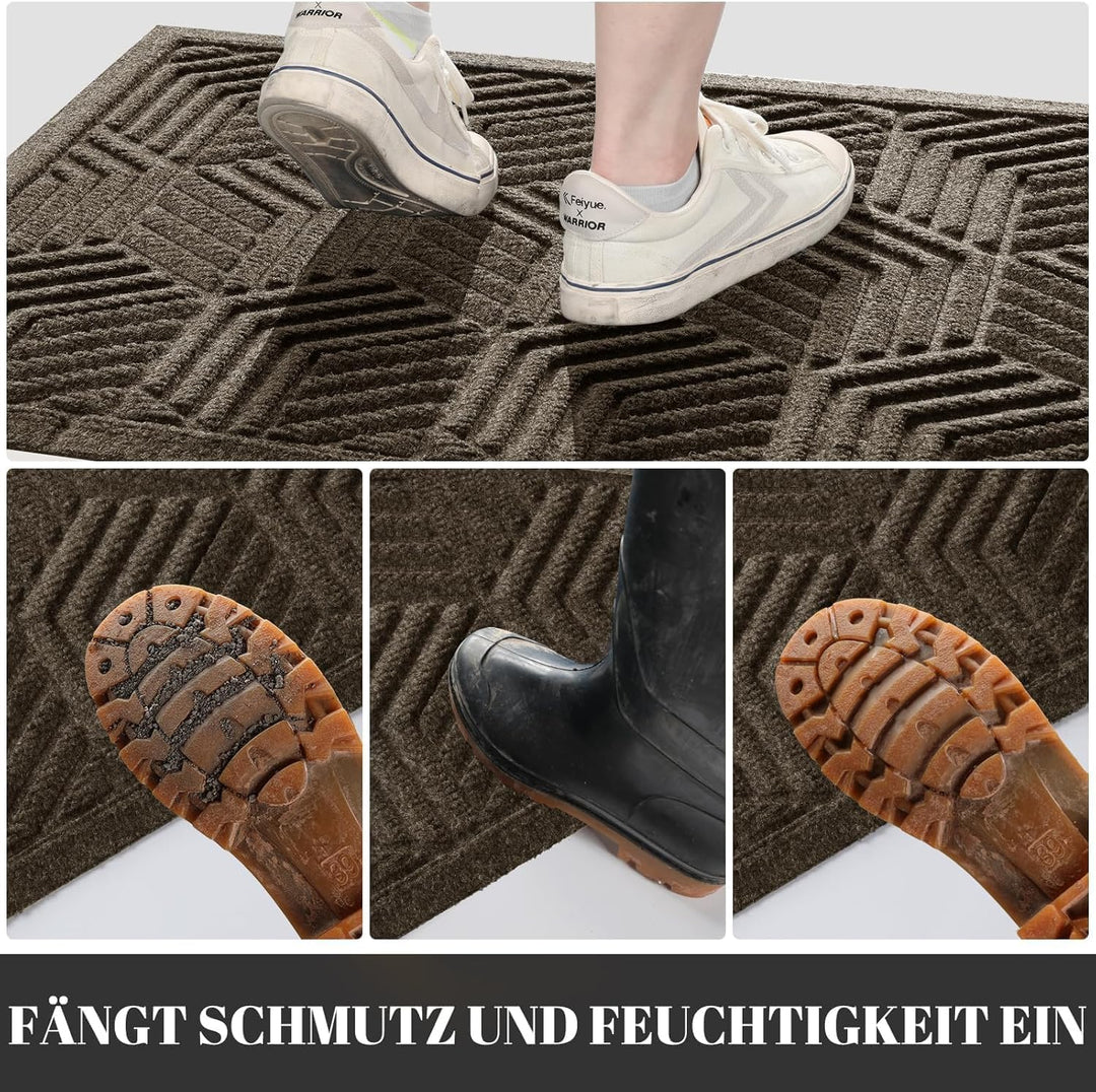 Yimobra Fussmatten - Schmutzfangmatten für Innen und Aussen, rutschfest, waschbar &amp; wetterfest für E