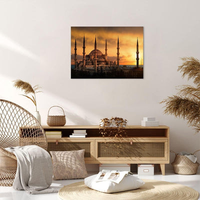 Bilder auf Leinwand Sonnenuntergang istanbul türkei reise Leinwandbild 70x50cm Wandbilder Dekoration