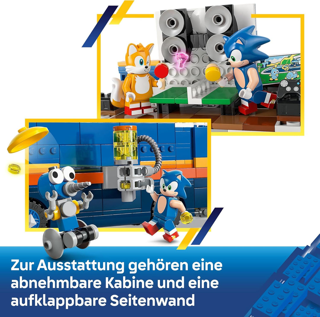 LEGO Sonic The Hedgehog Team Sonic Command Truck Toy - Interactive Set with an ATV Car & 5 Figures i