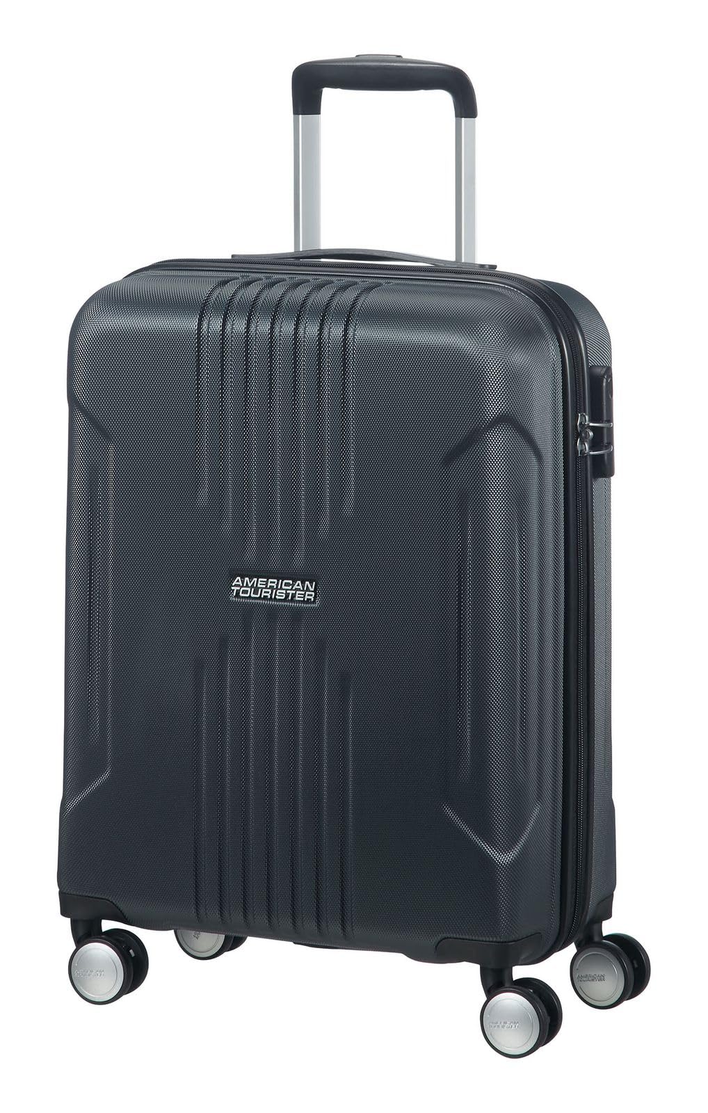 American Tourister Tracklite - Spinner Small Koffer, 55 cm, 34L, Dark Slate Schwarz (Dark Slate) S (