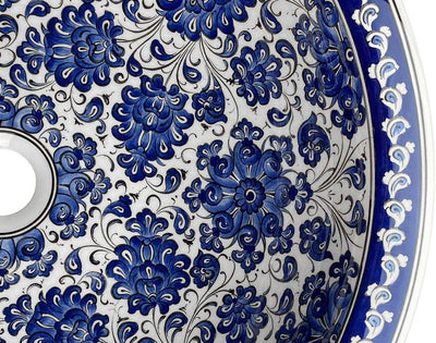 Cerames Keramik Waschbecken Iznik aus Kuthaya Cevza - Türkische einbauwaschbecken für Badezimmer, To