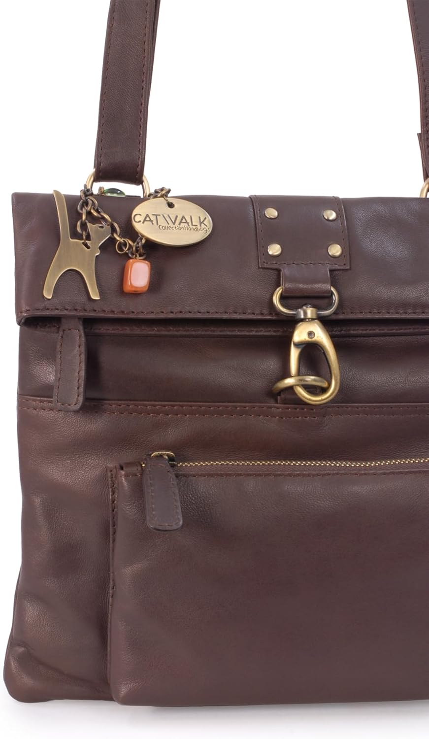 Catwalk Collection Handbags - Leder - Damen Leder Umhängetasche/Handtasche/Messenger/Schultertasche