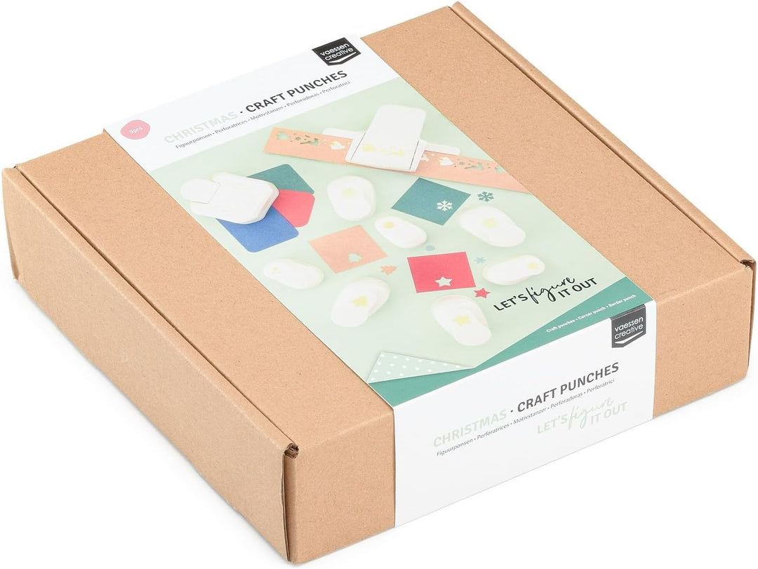 Vaessen Creative Stanzer Set - Motivstanzer - Weihnachten - 9 Stück - Tonpapier und Bastelmaterial b