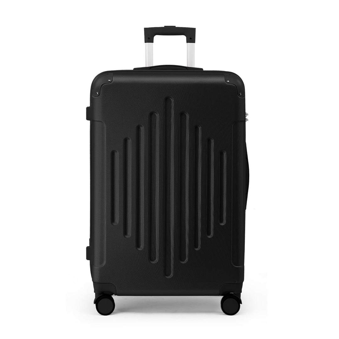 LALAHO Reisekoffer Koffer Trolleys Hartschale (Schwarz, M) Schwarz-1 M (55CM), Schwarz-1 M (55CM)