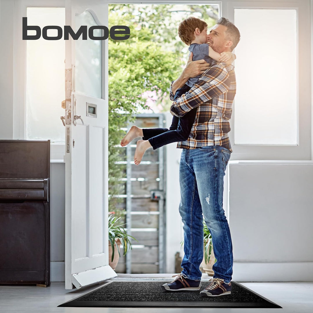 bomoe Fussmatte Aussen rutschfest Rostfrei Fussabtreter Aussenbereich | 40x60cm Anthrazit Outdoor-Fu