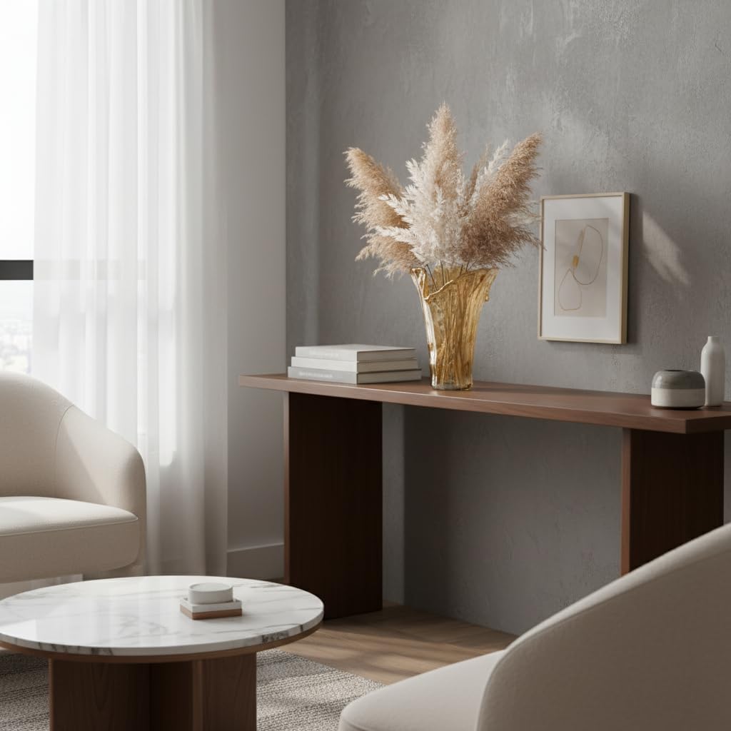 Tammaro Home Murano Glas Vase Honig Farbe Vortex Modell