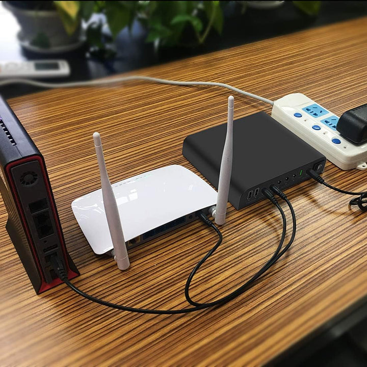 TalentCell Mini USV, Unterbrechungsfreie Stromversorgung, 12/9/5V Lithium-Ionen-Akku, wiederaufladba