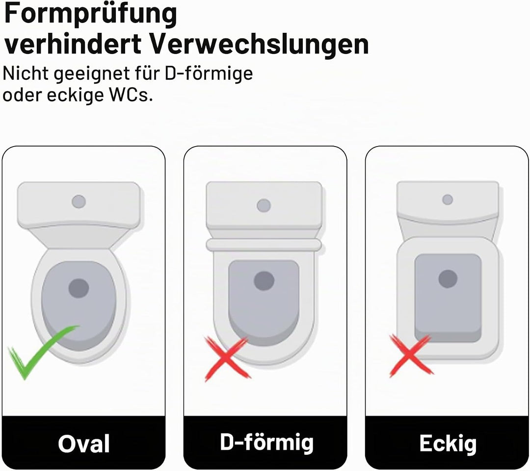WC-Sitz Soft Close, Soft Close WC-Sitz mit Schnellverschluss für einfache Reinigung, Standard-Klo-To
