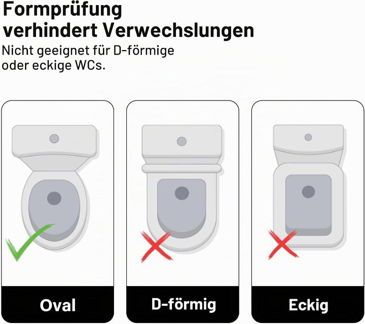 WC-Sitz Soft Close, Soft Close WC-Sitz mit Schnellverschluss für einfache Reinigung, Standard-Klo-To
