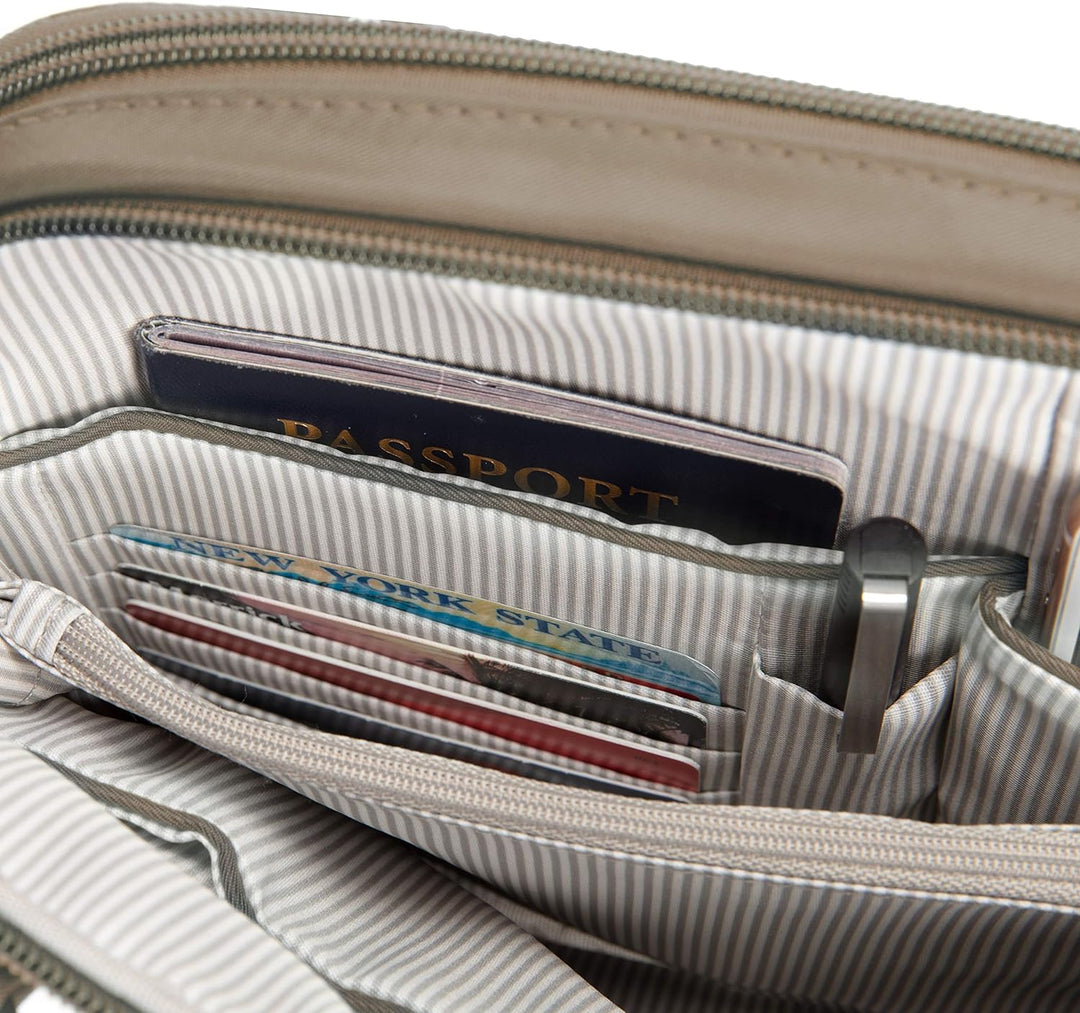 Travelon Damen Anti-theft Tailored E/W Organizer Reisetasche Einheitsgrösse Sandfarben, Einheitsgrös