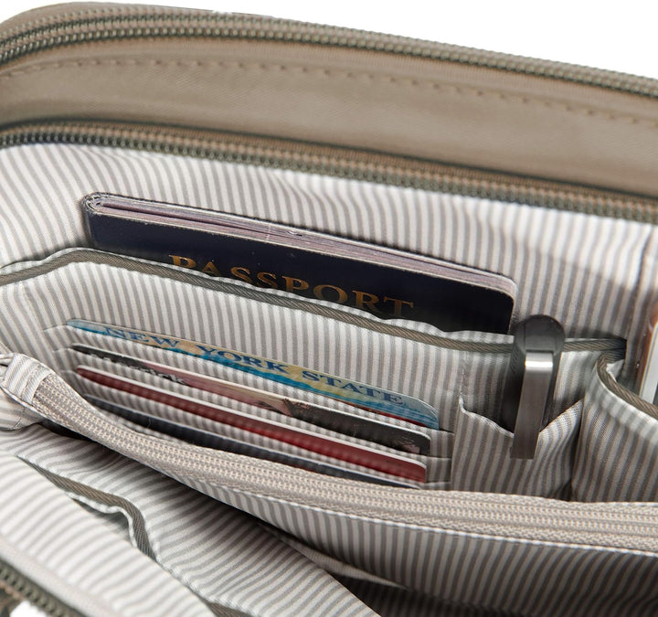 Travelon Damen Anti-theft Tailored E/W Organizer Reisetasche Einheitsgrösse Sandfarben, Einheitsgrös