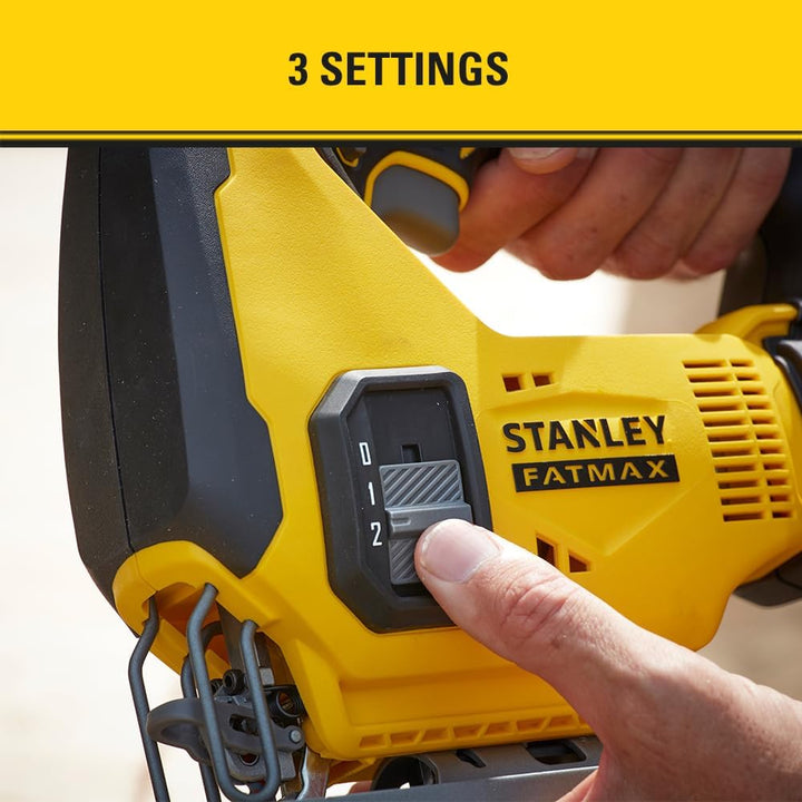 Stanley FatMax 18V Akku-Pendelhub-Stichsäge SFMCS600B (zwei Pendelhubstufen, variable Hubzahl, werkz