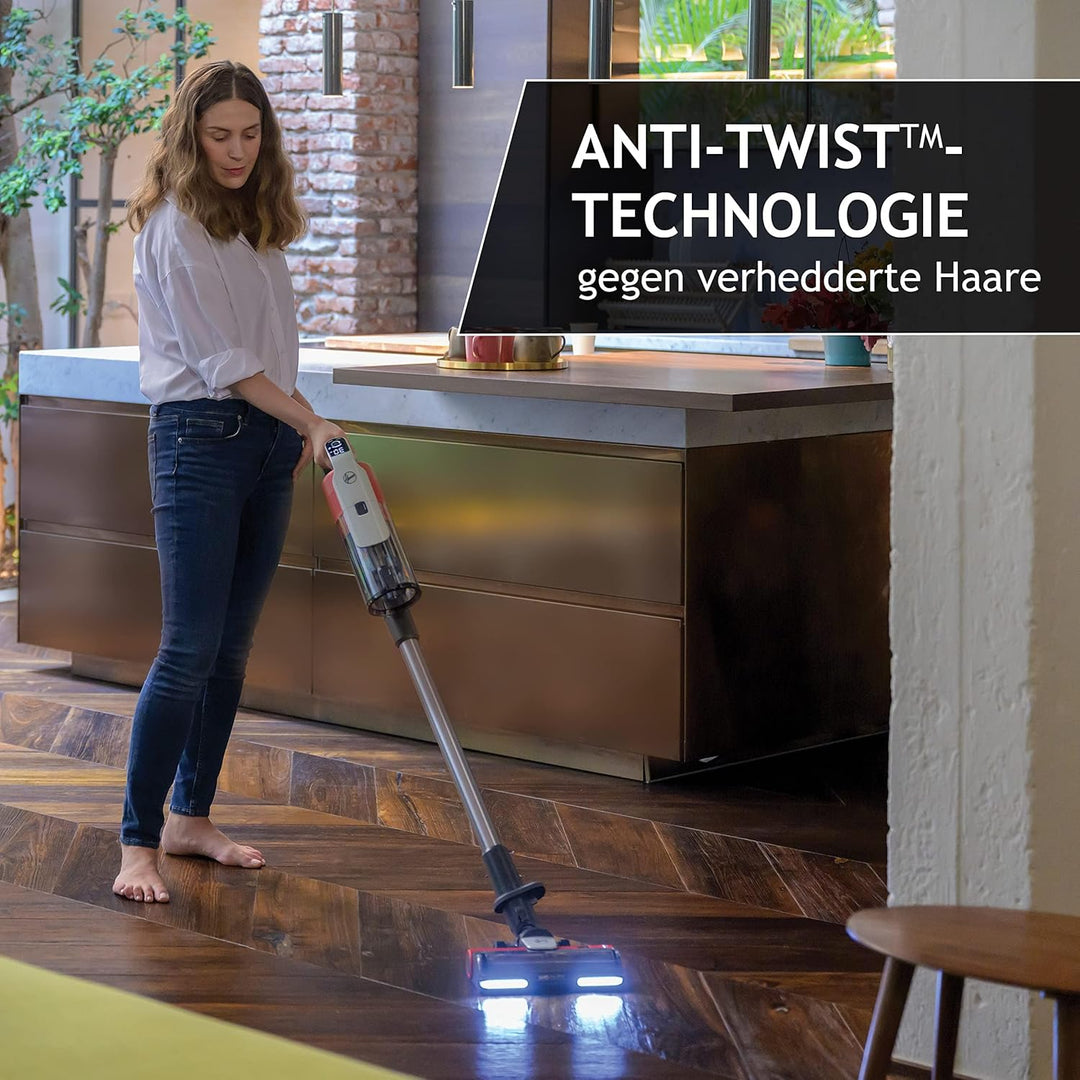Hoover Akku-Staubsauger HF9 Home I Bis zu 120 m² mit nur Einer Akkuladung I Leistungsstarker Staubsa