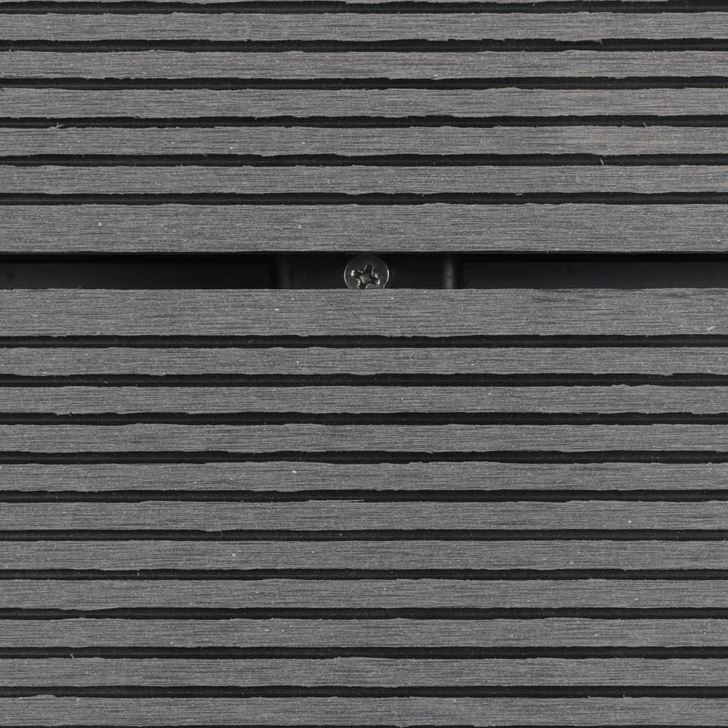 Garten-Duschwanne WPC Edelstahl 110x62 cm Grau Duschtasse Duschmatte Duschvorleger Duschmatte Rutsch