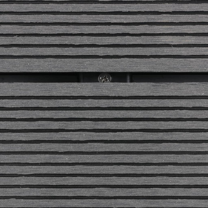 Garten-Duschwanne WPC Edelstahl 110x62 cm Grau Duschtasse Duschmatte Duschvorleger Duschmatte Rutsch