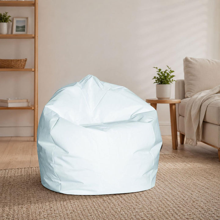 Dmora Eleganter Sitzsack, weisse Farbe, Masse 65 x 50 x 65 cm Bianco, Bianco