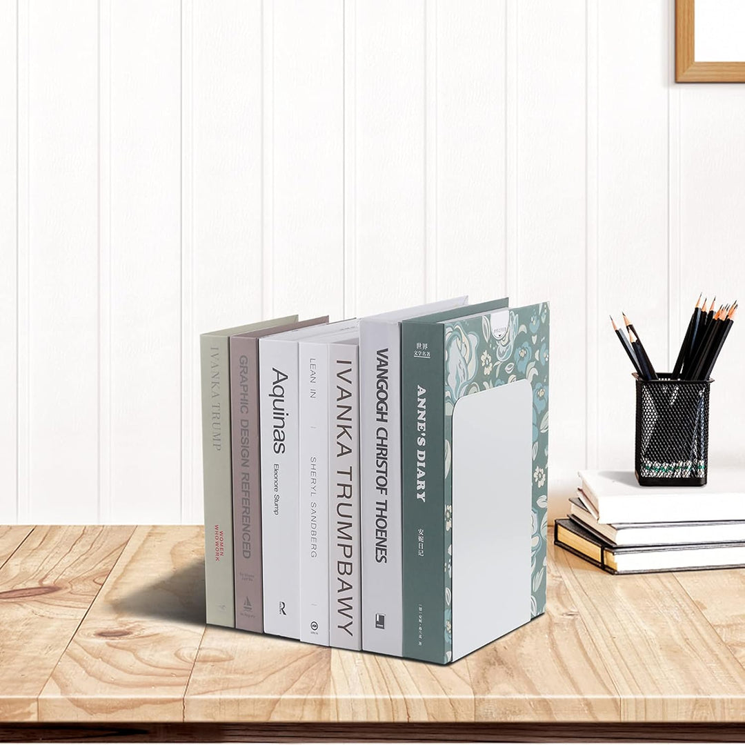 MSDADA Buchstützen aus Metall L, 102x203x135mm, 5 Paar CD Buchständer Kinder, Bücherregal für Schule