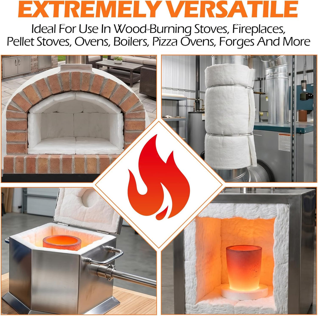 Keramikfaser Isolierdecke, 61 x 40 x 2.54 cm Keramikfasermatte, Feuerfeste Isolierdecke Isoliermatte