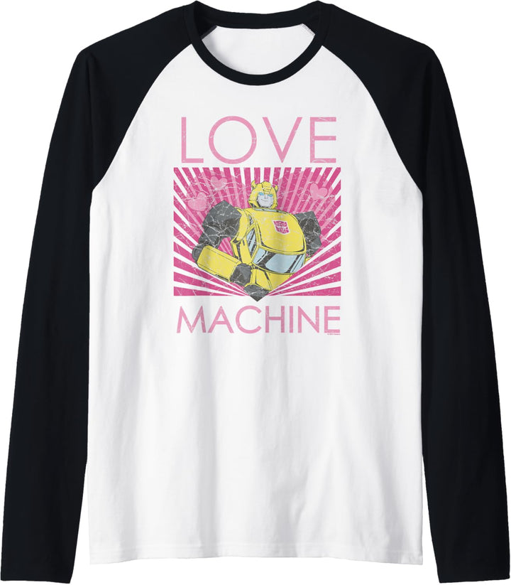 Transformers Bumblebee Valentinstag Love Machine Raglan