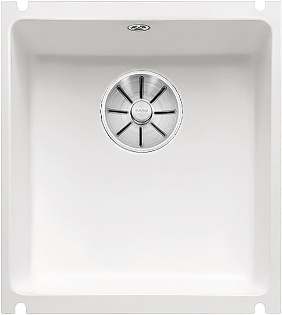 BLANCO SUBLINE 375-U | Keramik kristallweiss glänzend | Einbauart: Unterbau | für 45 cm breite Unter