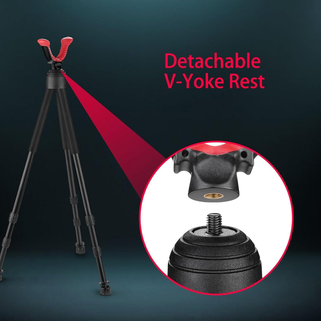 V-Yoke Ruhekopf-Stativ für Outdoor-Aktivitäten, Verstellbares Stativ aus Leichtem Aluminium, 28-53 Z