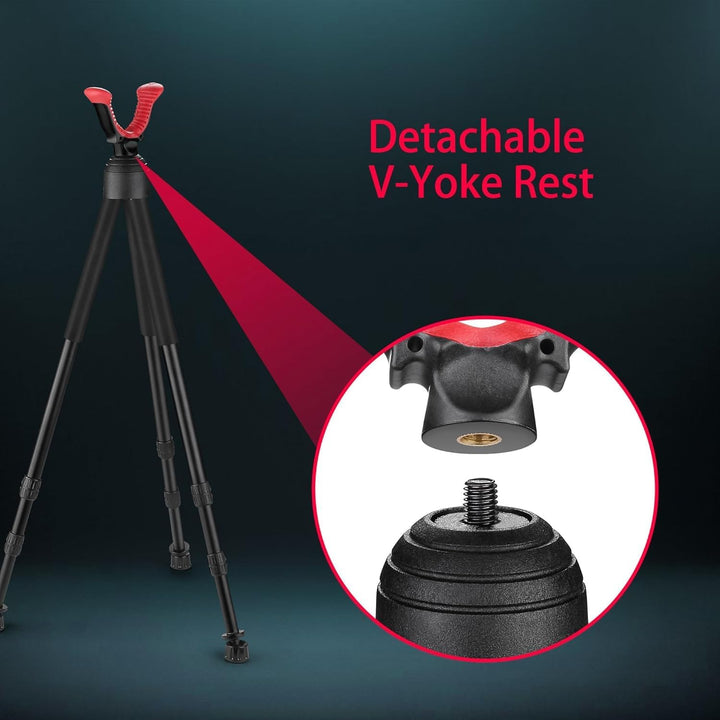 V-Yoke Ruhekopf-Stativ für Outdoor-Aktivitäten, Verstellbares Stativ aus Leichtem Aluminium, 28-53 Z