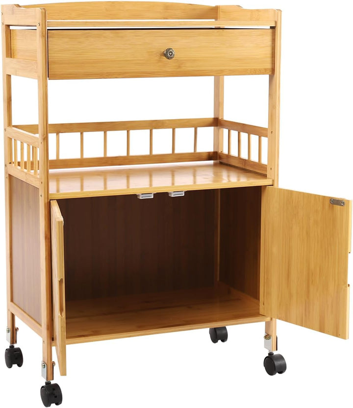 Servierwagen 52 * 30 * 80cm Werkstatt-Rollwagen 4 Universalräder(2 mit Bremsen) Küchenwagen 100kg Ge